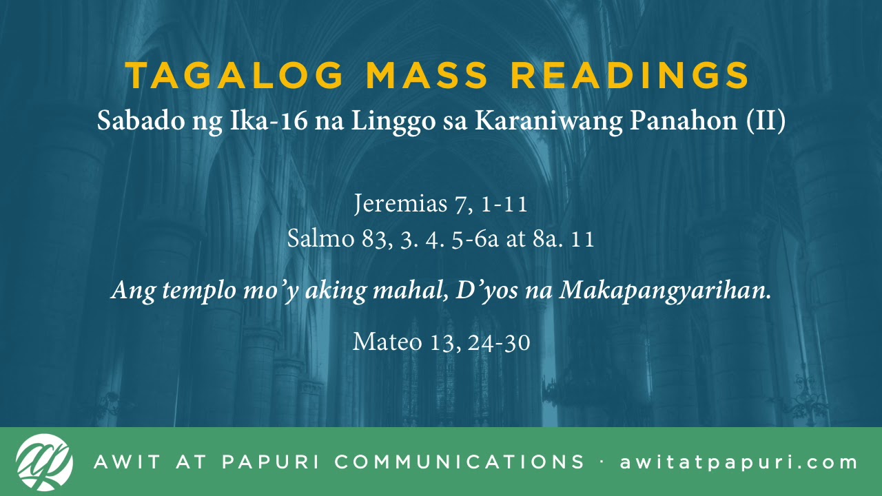 Tagalog Mass Readings